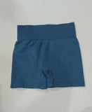 Women’s Sky Blue and Charcoal Firemix Seamless Shorts